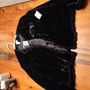 Chico's velvet ruffle black jacket
